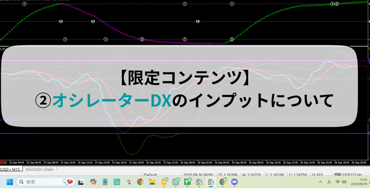 ②オシレーターDXのインプットについて